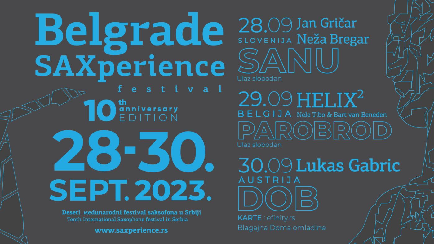 Džez saksofonista Lukas Gabric na zatvaranju jubilarnog 10. Međunarodnog festivala saksofona – Belgrade SAXperience