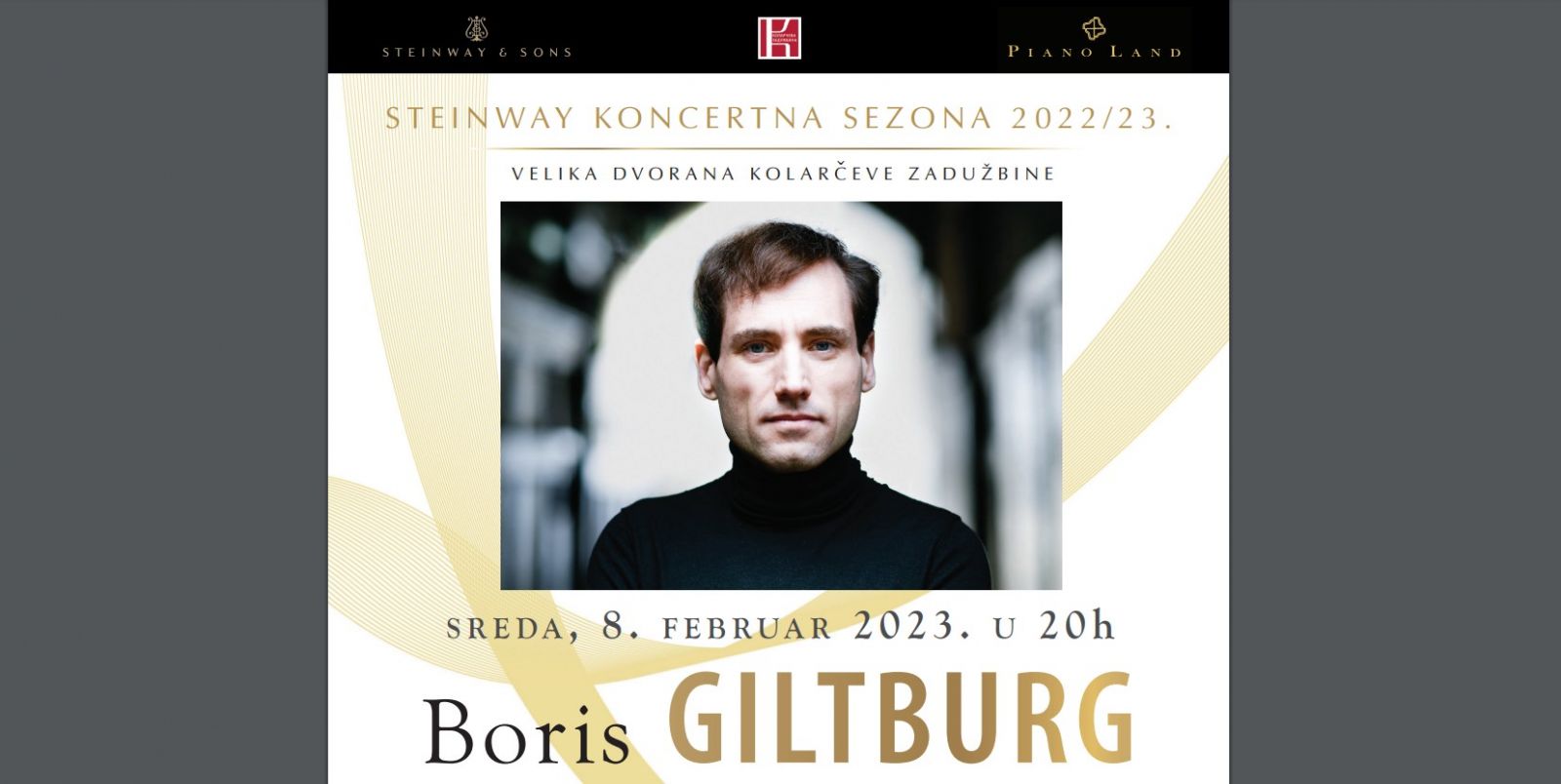 STEINWAY & SONS koncertna sezona 2022/2023:  Boris GILTBURG