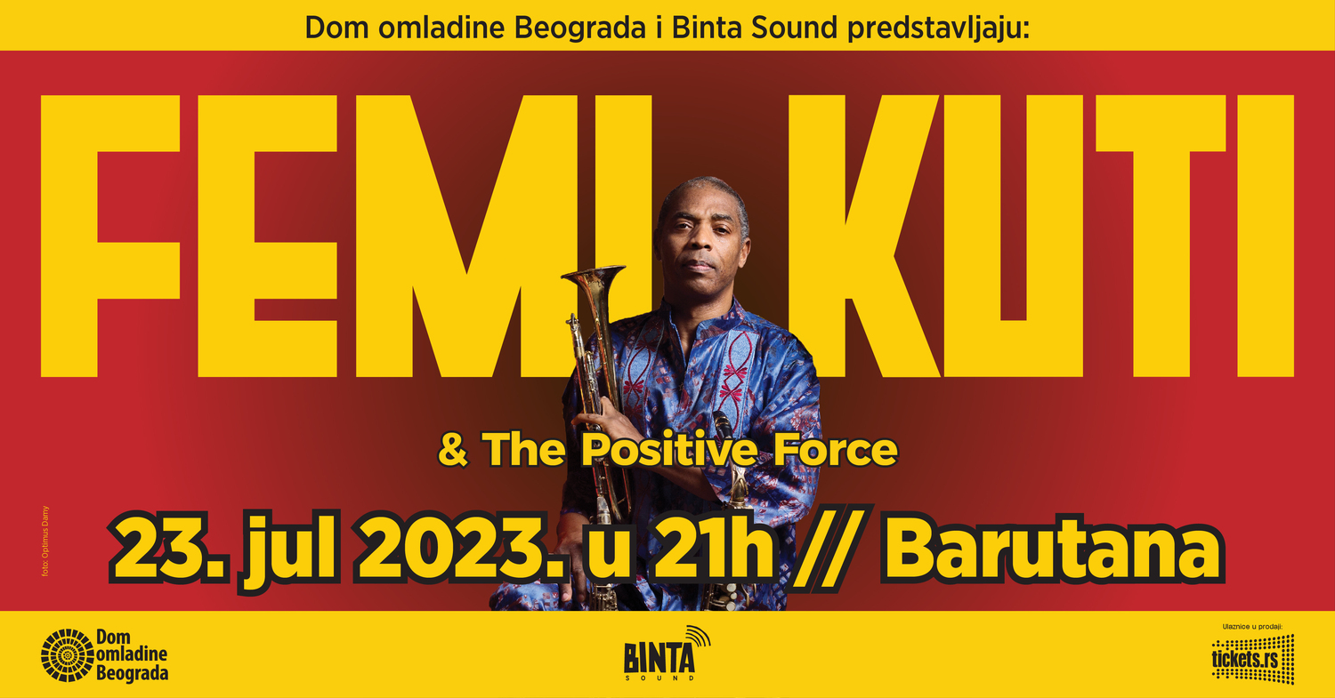 Femi Kuti U Barutani a zatim i na DEMO FEST-u u Banja Luci