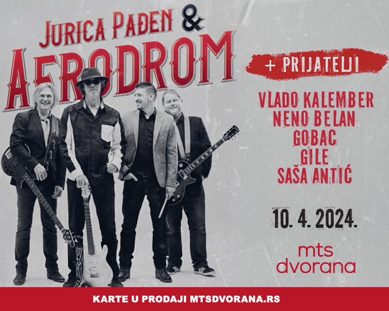 Jurica Pađen i grupa Aerodrom sa prijateljima održaće koncert u Beogradu!
